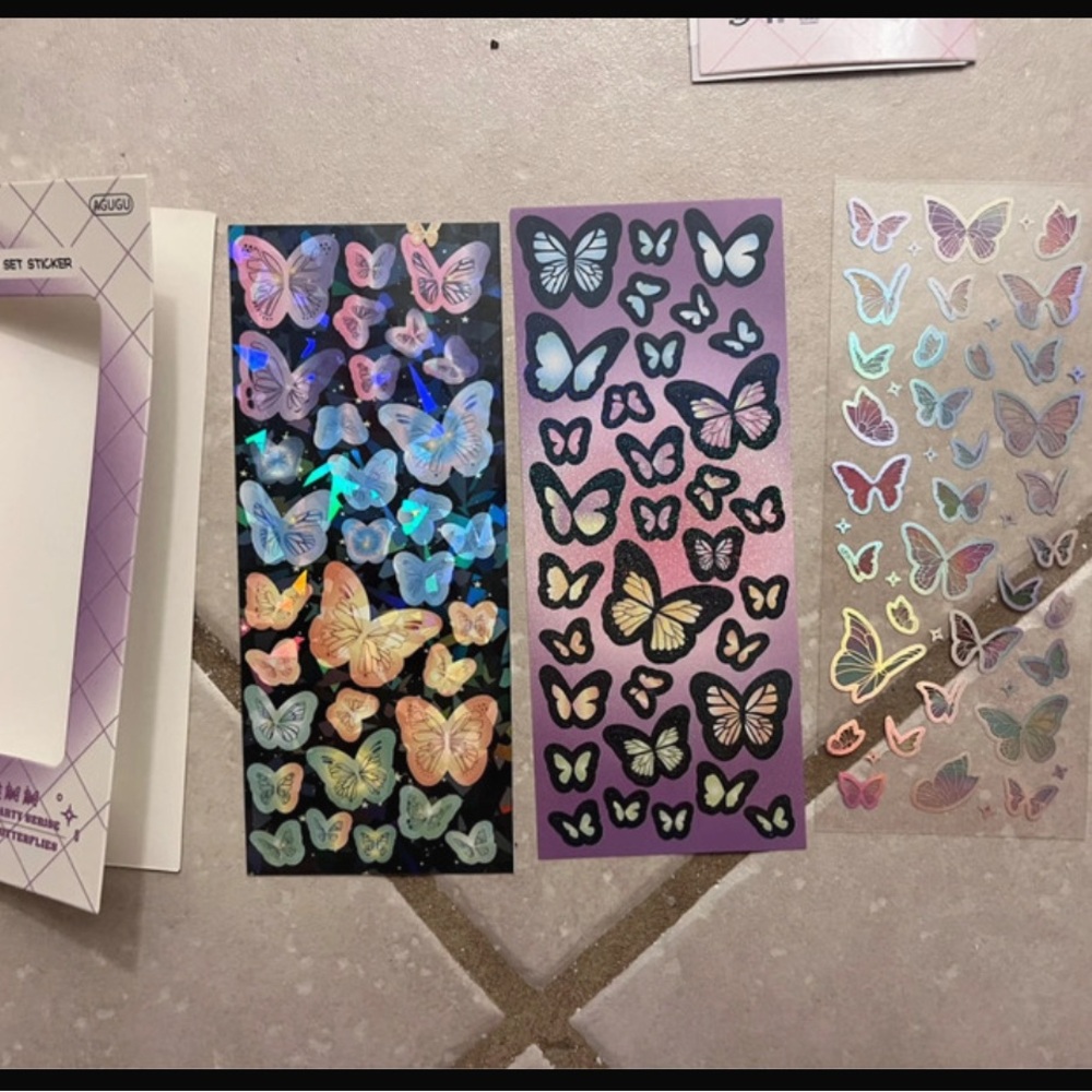 Colorful Butterfly Sticker Set - Picture 2 of 2